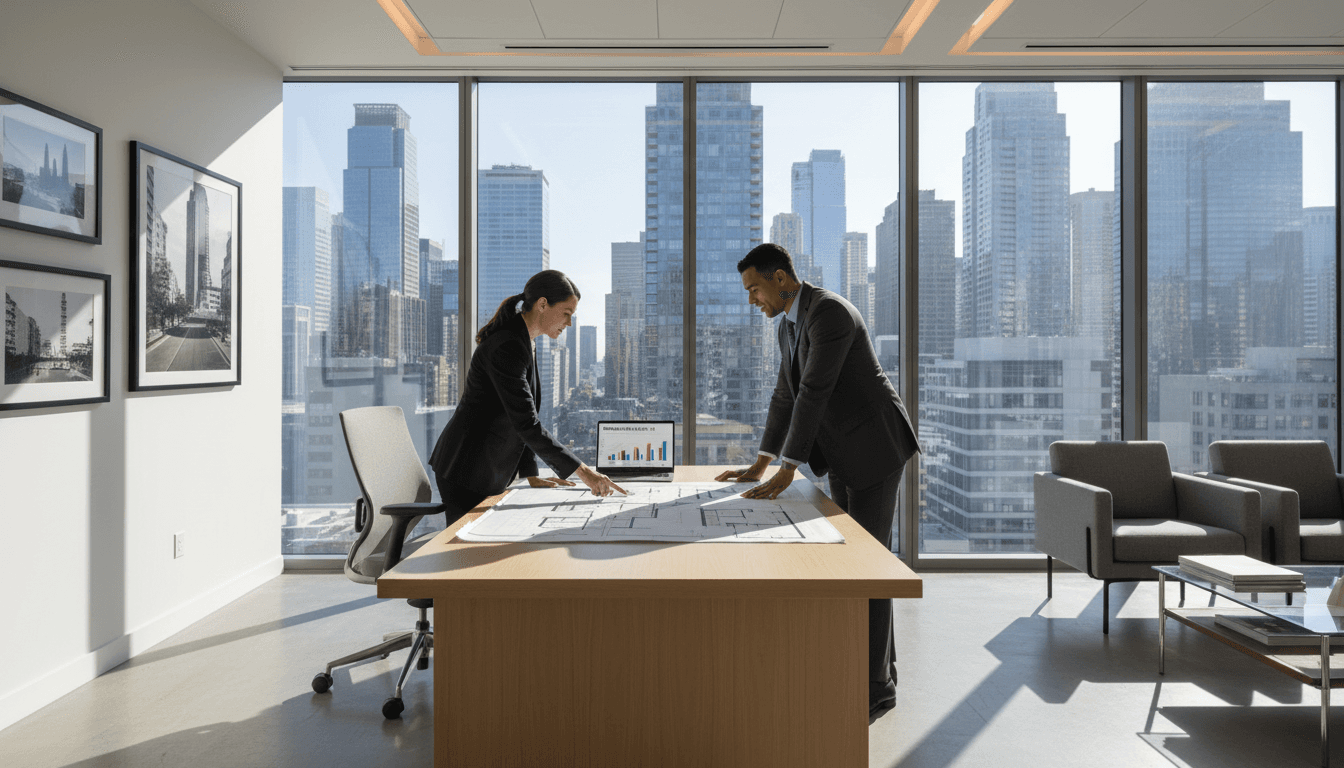 Real estate professional having a consultation with a client