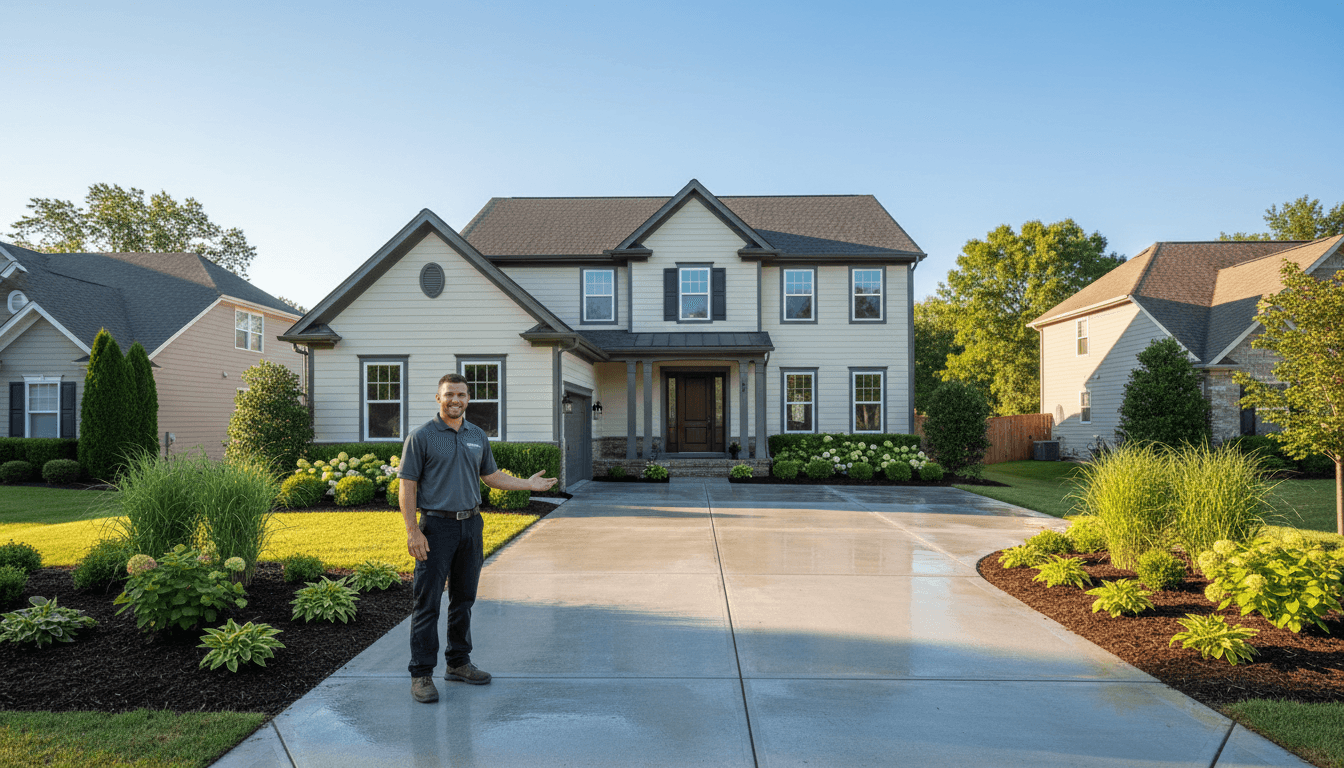 Traditional listing - home for sale with professional sign